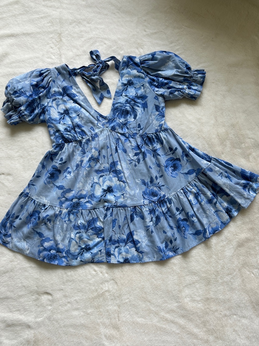 Altar'd State Blue Floral Mini Dress